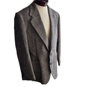 NWOT Vintage The J. Peterman Wool Havana Blazer Sport Coat 44R Brown Made in USA